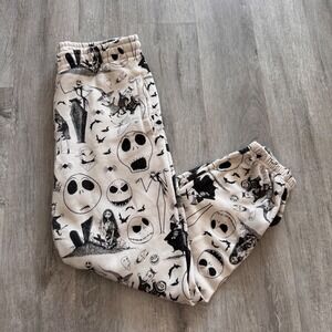 Disney Nightmare Before Christmas Jack Skellington Joggers Cream Small RN86947